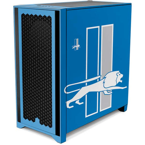 NFL Detroit Lions Retro Logo Corsair 4000D Tempered Glass Mid-Tower ATX Case Skin