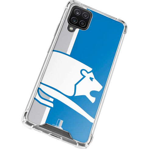 NFL Detroit Lions Retro Logo Galaxy A12 Clear Case