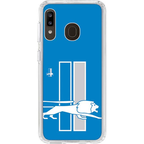 NFL Detroit Lions Retro Logo Galaxy A20 Clear Case