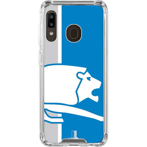 NFL Detroit Lions Retro Logo Galaxy A30 Clear Case