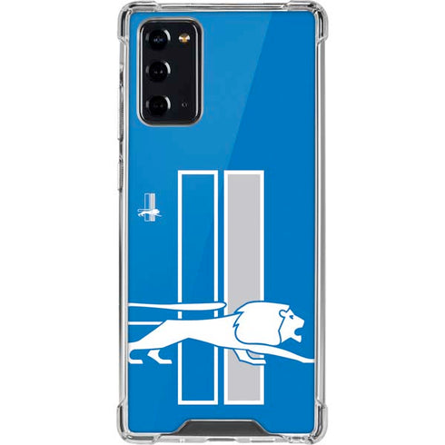 NFL Detroit Lions Retro Logo Galaxy Note20 5G Clear Case