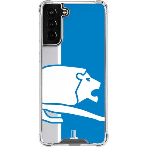 NFL Detroit Lions Retro Logo Galaxy S21 FE Clear Case