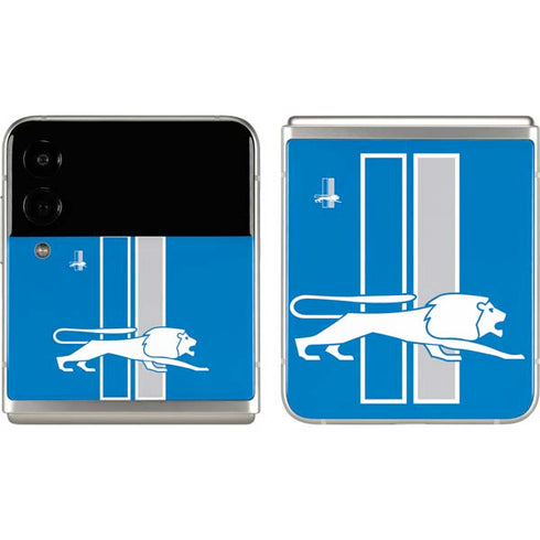 NFL Detroit Lions Retro Logo Galaxy Z Flip3 5G Skin