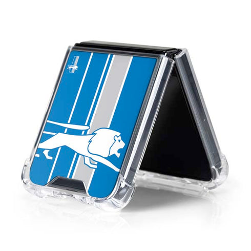 NFL Detroit Lions Retro Logo Galaxy Z Flip5 5G Clear Case
