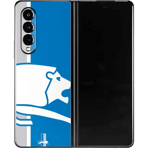 NFL Detroit Lions Retro Logo Galaxy Z Fold3 5G Skin