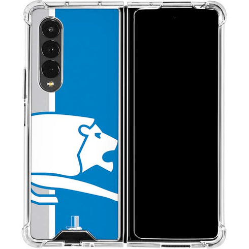 NFL Detroit Lions Retro Logo Galaxy Z Fold4 5G Clear Case
