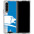 NFL Detroit Lions Retro Logo Galaxy Z Fold4 5G Clear Case