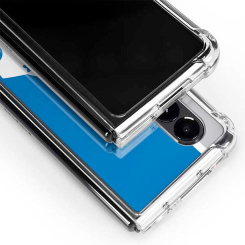 NFL Detroit Lions Retro Logo Galaxy Z Fold4 5G Clear Case