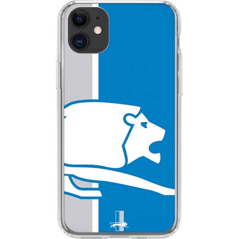 NFL Detroit Lions Retro Logo iPhone 11 Clear Case