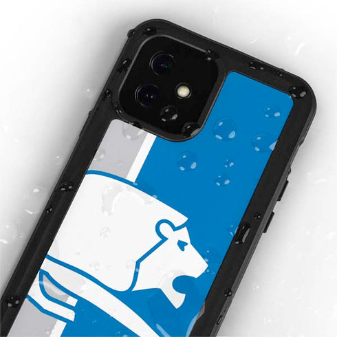 NFL Detroit Lions Retro Logo iPhone 12 Waterproof Case