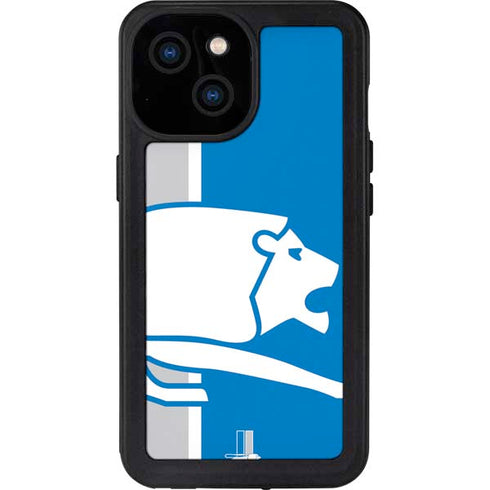 NFL Detroit Lions Retro Logo iPhone 13 Mini Waterproof Case
