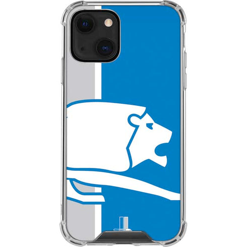 NFL Detroit Lions Retro Logo iPhone 14 Clear Case