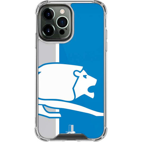 NFL Detroit Lions Retro Logo iPhone 15 Pro Max Clear Case