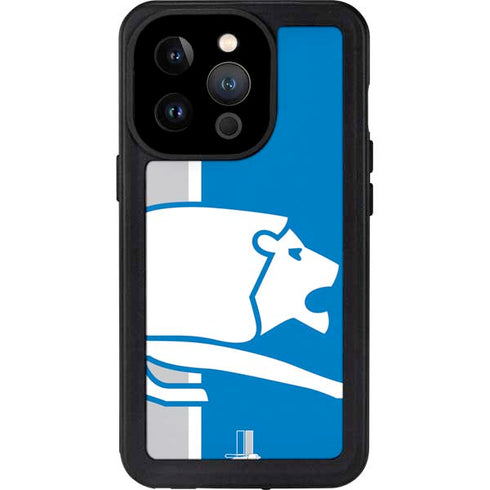NFL Detroit Lions Retro Logo iPhone 14 Pro Waterproof Case