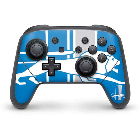 NFL Detroit Lions Retro Logo Nintendo Switch Pro Controller Skin
