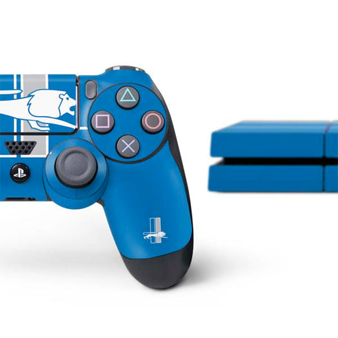 NFL Detroit Lions Retro Logo PS4 Console and Controller Bundle Skin