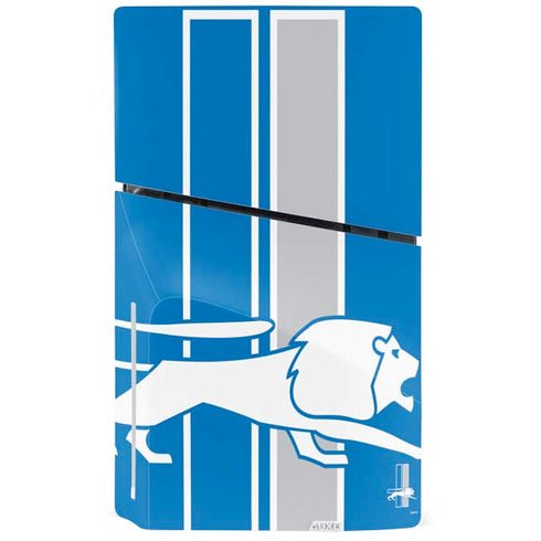 NFL Detroit Lions Retro Logo PS5 Slim Disk Console Skin
