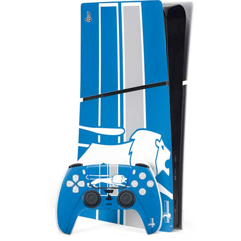 NFL Detroit Lions Retro Logo PS5 Slim Digital Edition Console Skin