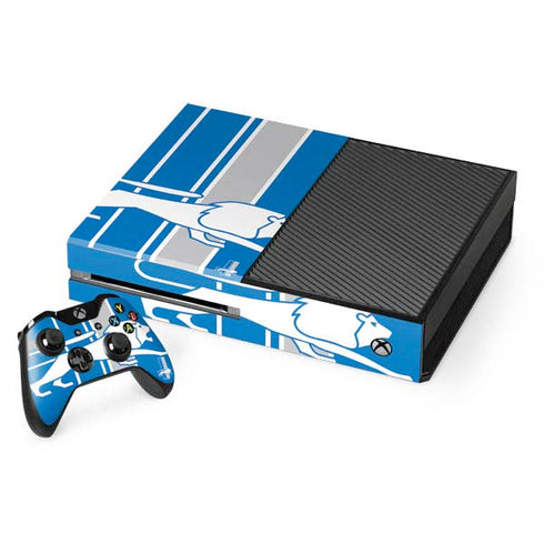 NFL Detroit Lions Retro Logo Xbox One Console and Controller Bundle Skin