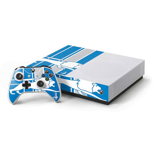 NFL Detroit Lions Retro Logo Xbox One S All-Digital Edition Bundle Skin