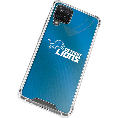 NFL Detroit Lions Team Jersey Galaxy A12 Clear Case