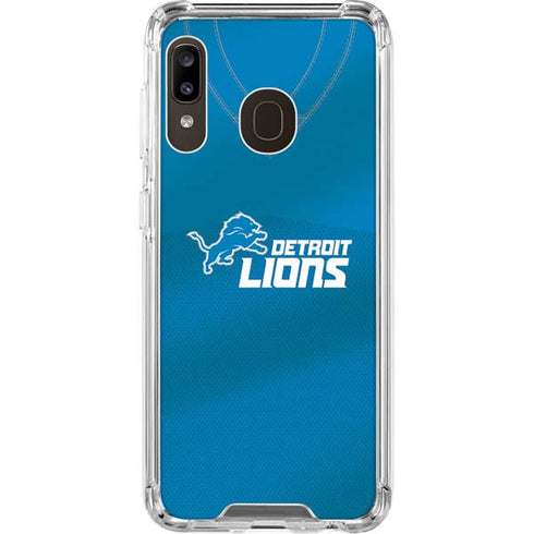 NFL Detroit Lions Team Jersey Galaxy A30 Clear Case
