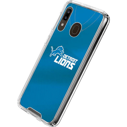 NFL Detroit Lions Team Jersey Galaxy A30 Clear Case