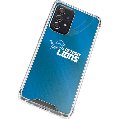 NFL Detroit Lions Team Jersey Galaxy A72 5G Clear Case
