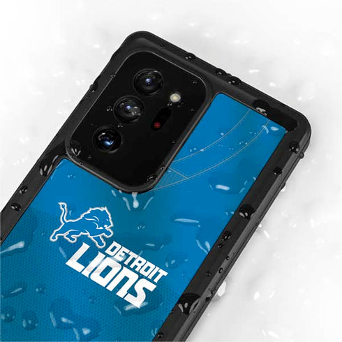 NFL Detroit Lions Team Jersey Galaxy Note20 Ultra 5G Waterproof Case