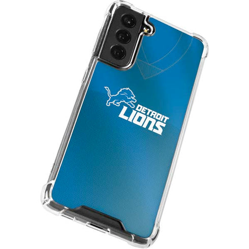 NFL Detroit Lions Team Jersey Galaxy S21 FE Clear Case