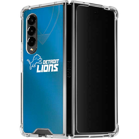 NFL Detroit Lions Team Jersey Galaxy Z Fold4 5G Clear Case