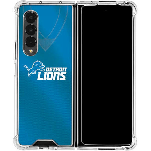 NFL Detroit Lions Team Jersey Galaxy Z Fold4 5G Clear Case