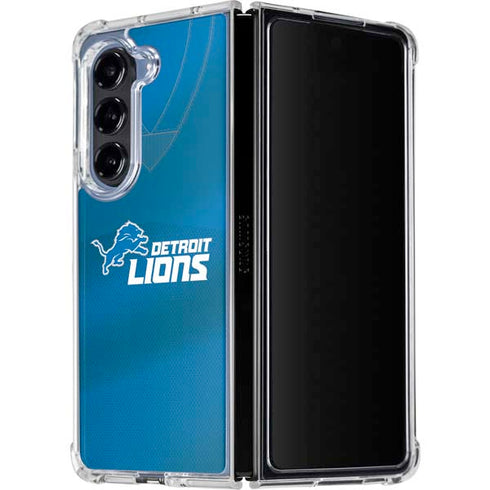 NFL Detroit Lions Team Jersey Galaxy Z Fold5 5G Clear Case