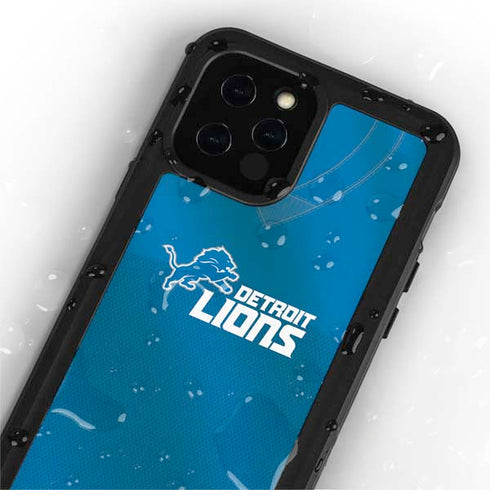 NFL Detroit Lions Team Jersey iPhone 12 Pro Waterproof Case