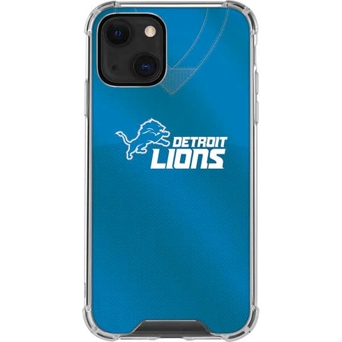 NFL Detroit Lions Team Jersey iPhone 14 Plus Clear Case