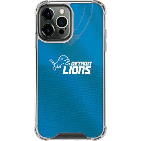 NFL Detroit Lions Team Jersey iPhone 14 Pro Max Clear Case