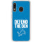 NFL Detroit Lions Team Motto Galaxy A20 Clear Case