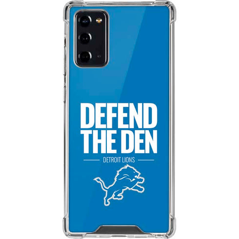 NFL Detroit Lions Team Motto Galaxy Note20 5G Clear Case