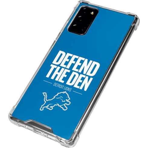 NFL Detroit Lions Team Motto Galaxy Note20 5G Clear Case