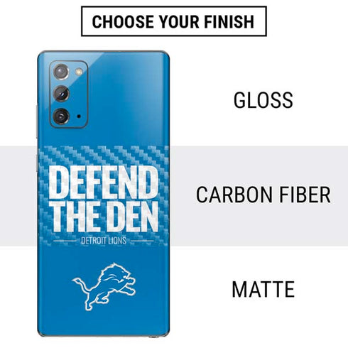 NFL Detroit Lions Team Motto Galaxy Note20 5G Skin