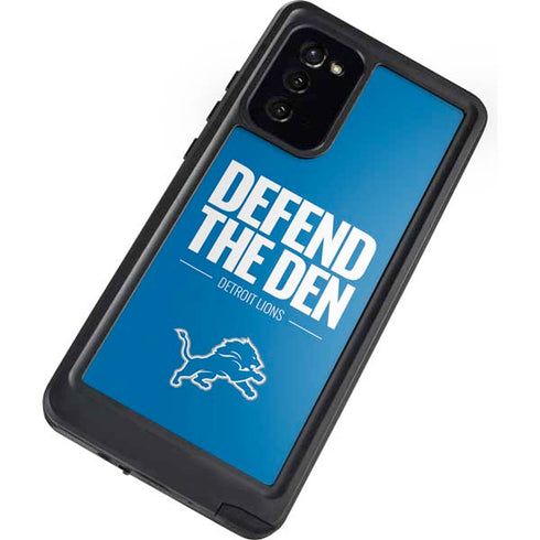 NFL Detroit Lions Team Motto Galaxy Note20 5G Waterproof Case
