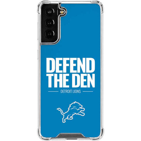 NFL Detroit Lions Team Motto Galaxy S21 FE Clear Case
