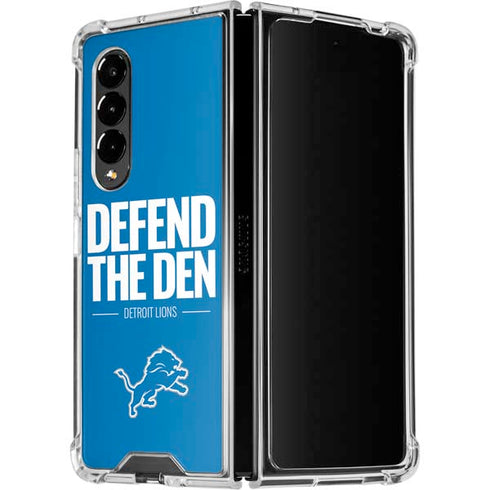 NFL Detroit Lions Team Motto Galaxy Z Fold4 5G Clear Case