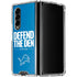 NFL Detroit Lions Team Motto Galaxy Z Fold4 5G Clear Case