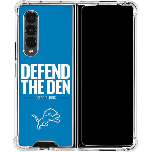 NFL Detroit Lions Team Motto Galaxy Z Fold4 5G Clear Case