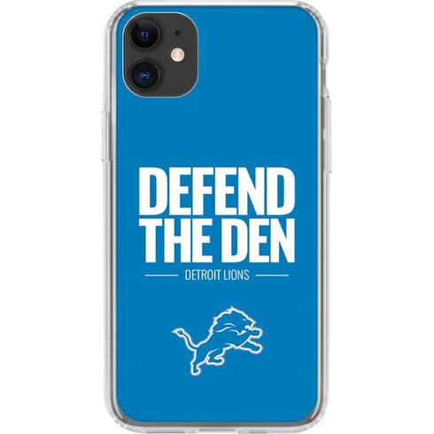 NFL Detroit Lions Team Motto iPhone 11 Clear Case