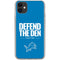 NFL Detroit Lions Team Motto iPhone 11 Clear Case