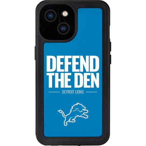 NFL Detroit Lions Team Motto iPhone 13 Mini Waterproof Case