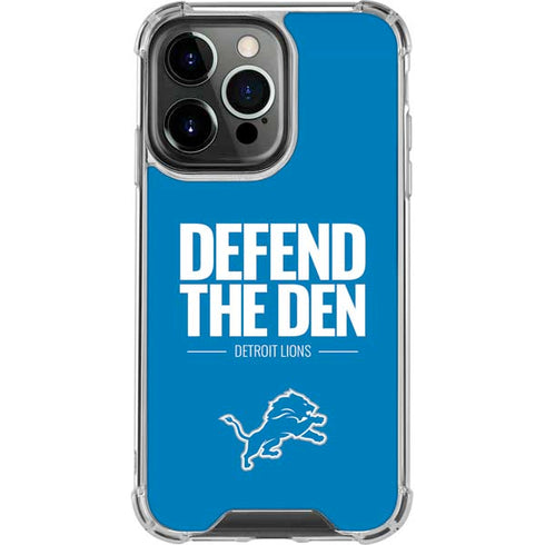 NFL Detroit Lions Team Motto iPhone 14 Pro Clear Case