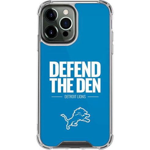 NFL Detroit Lions Team Motto iPhone 15 Pro Max Clear Case